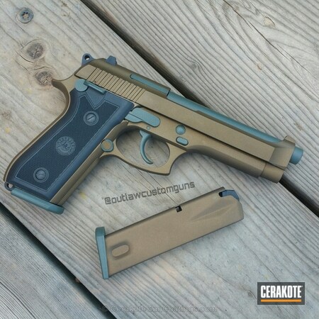 Powder Coating: Beretta M92FS,Pistol,Taurus,Foliage Green H-263,Burnt Bronze H-148