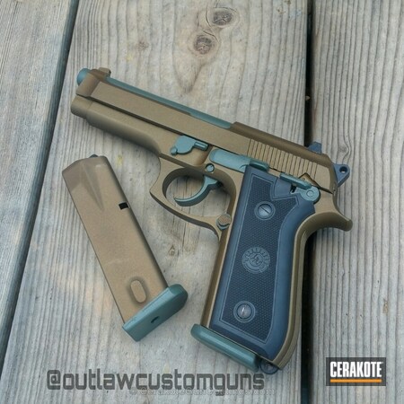 Powder Coating: Foliage Green H-263,Burnt Bronze H-148,Pistol,Taurus,Beretta M92FS