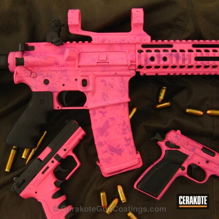 Powder Coating: Graphite Black H-146,Ladies,Handguns,Tactical Rifle,Prison Pink H-141
