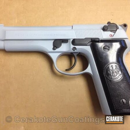 Powder Coating: Graphite Black H-146,Handguns,Pistol,Beretta,BATTLESHIP GREY H-213,92S