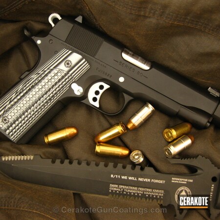 Powder Coating: Bright White H-140,Graphite Black H-146,1911,Handguns,Colt
