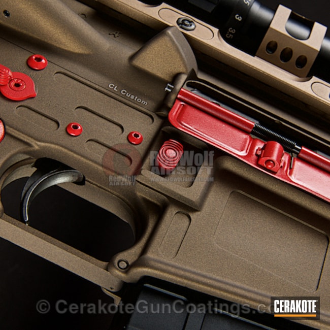 Cerakoted H-216 Smith & Wesson Red With H-148 Burnt Bronze