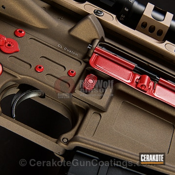 Cerakoted H-216 Smith & Wesson Red With H-148 Burnt Bronze