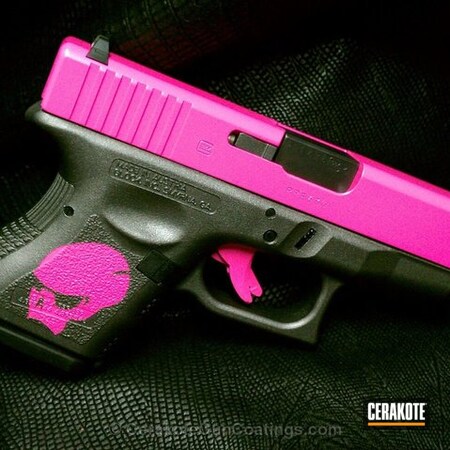 Powder Coating: Glock,Ladies,Handguns,Tungsten H-237,Prison Pink H-141