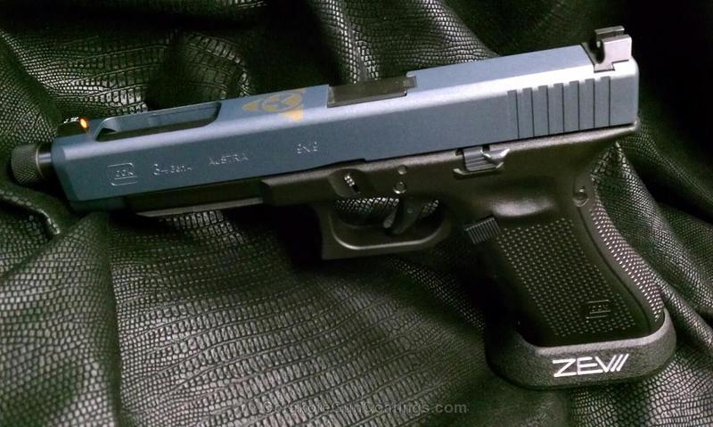 H-185 Blue Titanium with H-146 Graphite Black by Harsh Firearms | Cerakote