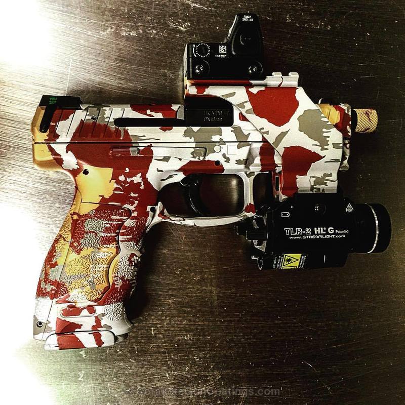 H122 Color H-122 Gold with H-221 Crimson by PATRICK GRIGGS | Cerakote