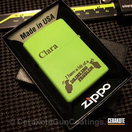 Powder Coating: Zombie Green H-168,Zippo Lighter