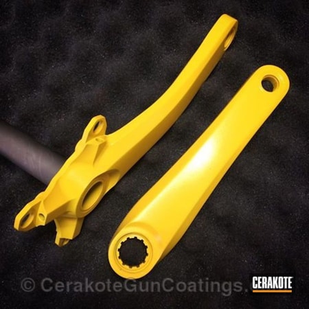 Powder Coating: Crank Arms,Corvette Yellow H-144,Bicycle,More Than Guns