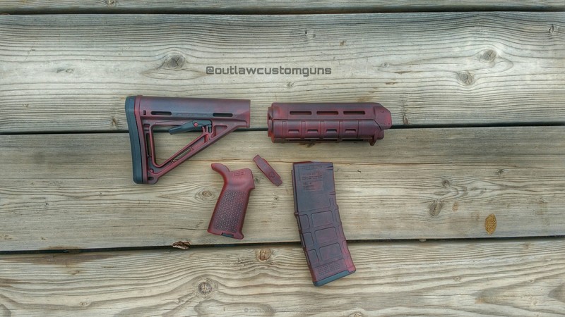 H-221 Crimson with H-146 Graphite Black by PATRICK HENRIE | Cerakote