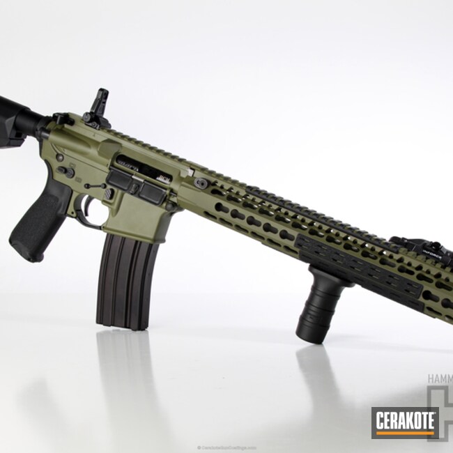 Cerakoted: Rifle,MagPul,Inforce,Tactical Rifle,Noveske Bazooka Green H-189,AR-15,Bravo Company USA,BCM