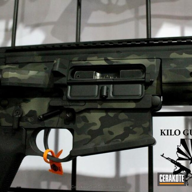 Cerakoted H-232 Magpul O.d. Green With H-146 Graphite Black And H-204 Hazel Green