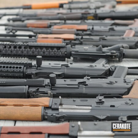 Powder Coating: Graphite Black H-146,AK-103,Kilo Guns,AKM,Kilo,AK-74,Armor Black H-190,AR-15,M92,AKS-74U,M16A4