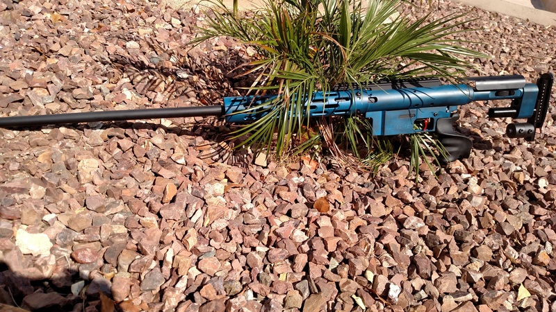 H-169 Sky Blue with H-146 Graphite Black by Tim Boehler | Cerakote
