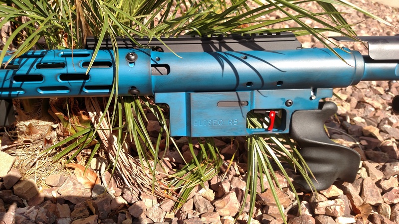 H-169 Sky Blue with H-146 Graphite Black by Tim Boehler | Cerakote