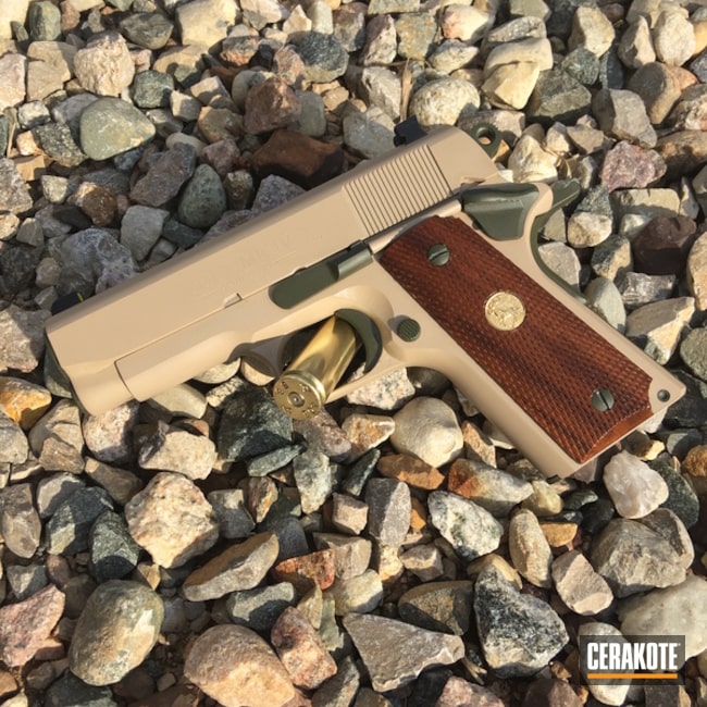 Cerakoted H-199 Desert Sand With H-232 Magpul O.d. Green