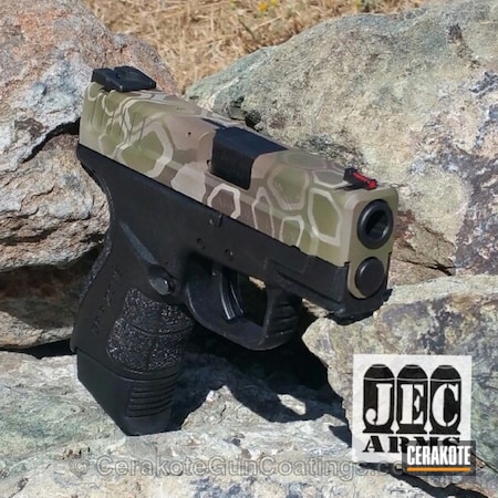 Powder Coating: HAZEL GREEN H-204,Typhon Kryptek,Desert Sage H-247,Handguns,Pistol,Springfield XD,Springfield Armory