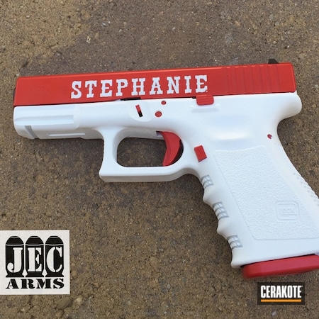 Powder Coating: Glock,Snow White H-136,Handguns,Pistol,USMC Red H-167