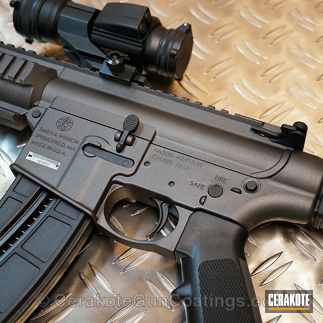 Cerakoted: Custom Color,Graphite Black H-146,MP15,Smith & Wesson,Disruptive Grey,Tungsten H-237,22lr