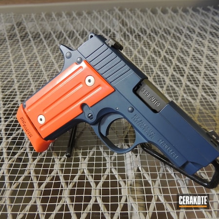 Powder Coating: KEL-TEC® NAVY BLUE H-127,Bright White H-140,Safety Orange H-243,Sig Sauer,Handguns,Pistol,Broncos,Sig Sauer P238