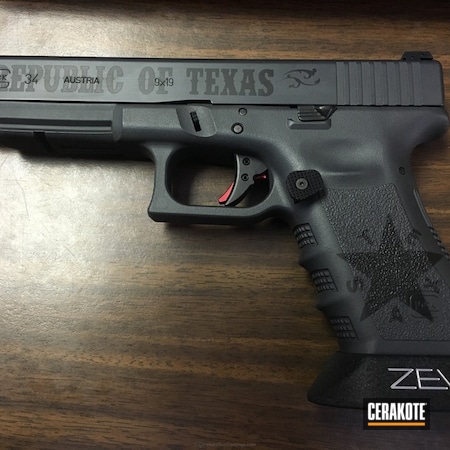 Powder Coating: Graphite Black H-146,Glock,Handguns,Texans,Goliad,Pistol,Sniper Grey H-234,Liberty or Death,Zev