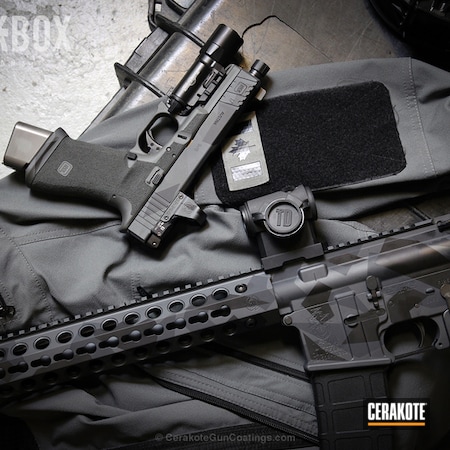 Powder Coating: Graphite Black H-146,Glock,Handguns,Urban Camo,Pistol,Shapes,Custom Camo,Carbine,MAGPUL® STEALTH GREY H-188,Tactical Rifle,SIG™ DARK GREY H-210