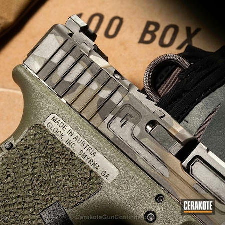 Powder Coating: Glock,Ral 8000 H-8000,Gen II ADF Light Brown HIR-229,Handguns,Pistol,Patriot Brown H-226
