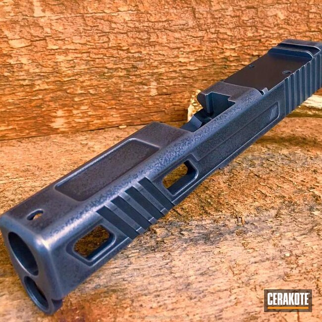 Cerakoted: Graphite Black H-146,Tungsten H-237,Glock,Gun Parts,Slide