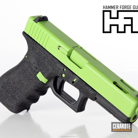 Powder Coating: Glock,Zombie Green H-168,Handguns,Pistol,Glock 23c