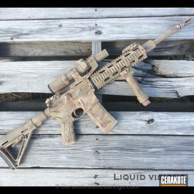 Cerakoted: Freehand Camo,Coyote Tan H-235,MagPul,DPMS Panther Arms,Federal Brown H-212,Bushnell,Flat Dark Earth H-265