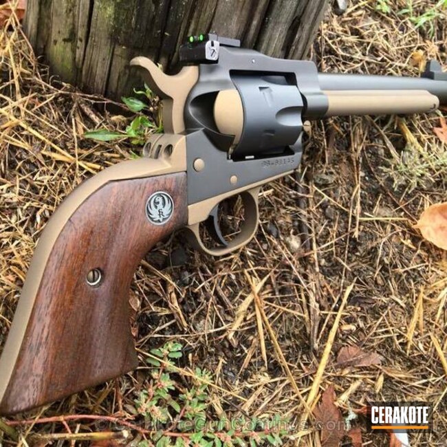 Cerakoted: Single-Action Revolver,Midnight Blue H-238,Ruger,Revolver,Burnt Bronze H-148,Handguns
