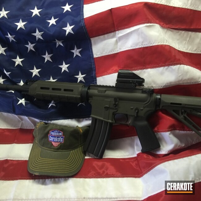 Cerakoted: MagPul,America,Tactical Rifle,.223,MAGPUL® O.D. GREEN H-232,Freedom,5.56