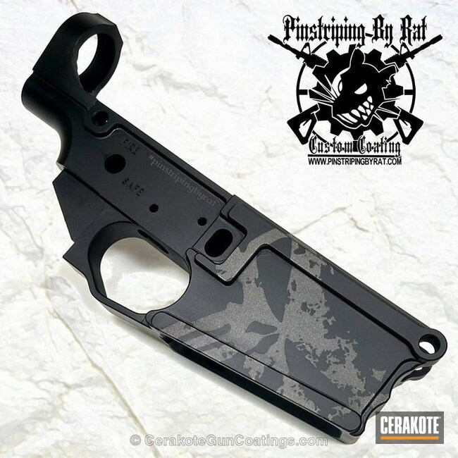 Cerakoted: Punisher,Graphite Black H-146,Gun Parts,Cobalt H-112