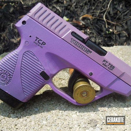Powder Coating: Graphite Black H-146,Ladies,Girls Gun,Handguns,Pistol,Bright Purple H-217,Taurus,Semi-Auto