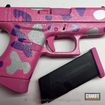 Powder Coating: Glock 43,9mm,Bright Nickel H-157,Glock,Bazooka Pink H-244,Wild Purple H-197,Sparkles,Pink Camo