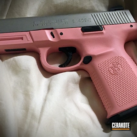 Powder Coating: Smith & Wesson,Bazooka Pink H-244,Ladies,Handguns,Pistol