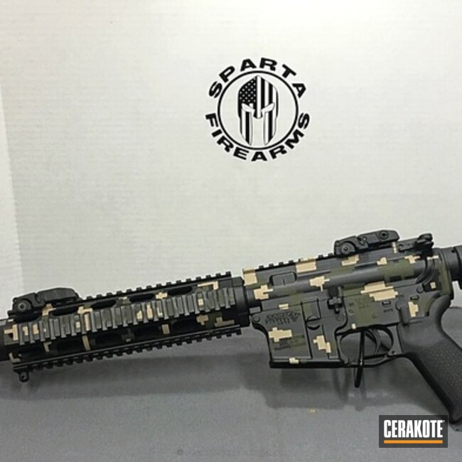 Cerakoted: MAGPUL® FLAT DARK EARTH H-267,Digital Camo,DPMS Panther Arms,Graphite Black H-146,Mil Spec O.D. Green H-240,Tactical Rifle