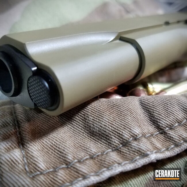 Cerakoted H-235 Coyote Tan With H-146 Graphite Black