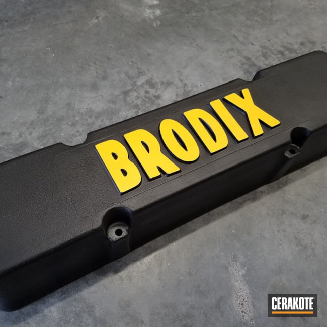 Cerakoted H-146 Graphite Black With H-144 Corvette Yellow