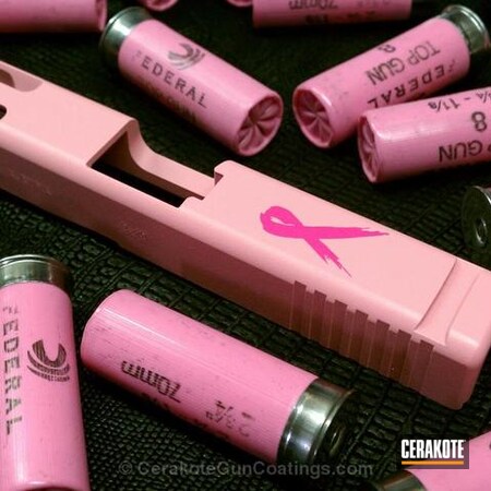 Powder Coating: Glock,Bazooka Pink H-244,Ladies,Gun Parts,Prison Pink H-141