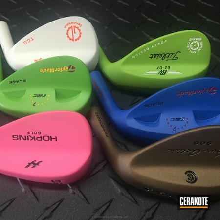 Powder Coating: Golf Wedges,Hopkins Golf,Snow White H-136,Zombie Green H-168,NRA Blue H-171,Golf,Whitlam Golf,Titleist,TaylorMade,50 Degree Golf Wedge,Burnt Bronze H-148,Prison Pink H-141
