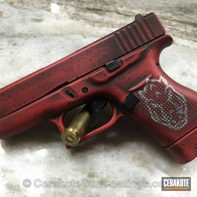 Cerakoted H-216 Smith & Wesson Red, H-146 Graphite Black, H-140 Bright White And H-225 Mud Brown