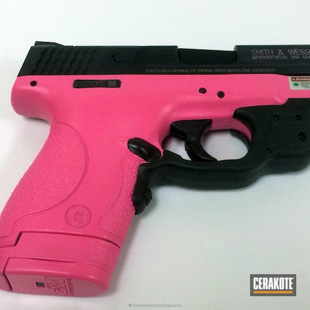 Powder Coating: Smith & Wesson M&P,Smith & Wesson,Bazooka Pink H-244,Ladies,Handguns,Pistol,Laser