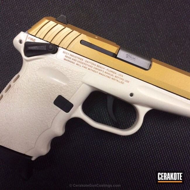 Cerakoted H-122 Gold And H-140 Bright White
