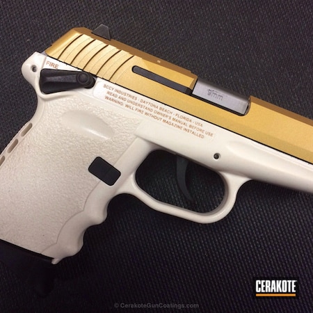 Powder Coating: 9mm,Bright White H-140,Handguns,Pistol,Gold H-122,SCCY,CPX-1