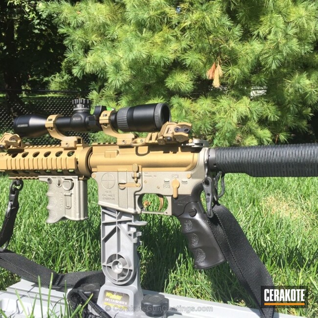 Cerakoted: Custom Mix,Custom Color,SAVAGE® STAINLESS H-150,Burnt Bronze H-148,Tactical Rifle,Custom Built,.300 Blackout,Gold H-122,AR-15