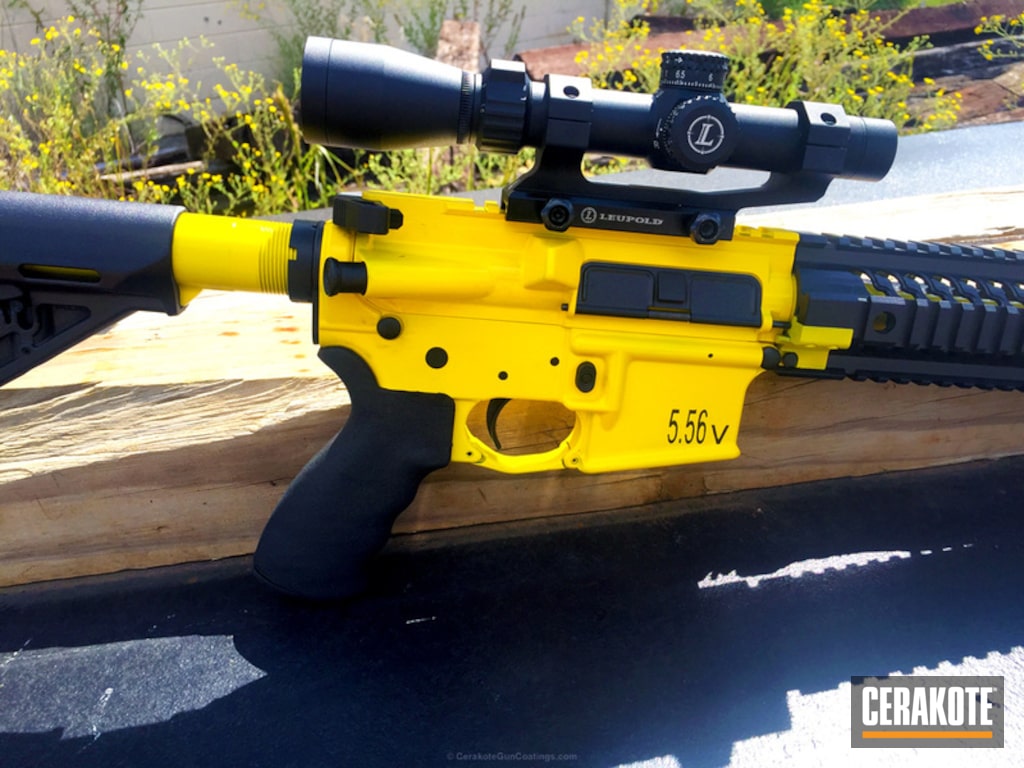 H166 Electric Yellow and H190 Armor Black by COLE BAKER Cerakote