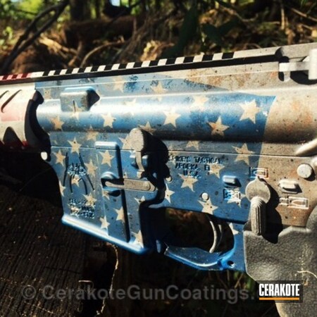 Powder Coating: Bright White H-140,Distressed,Satin Mag H-147,USMC Red H-167,1776,Tactical Rifle,American Flag,Sky Blue H-169,Captain America,Spike's Tactical AR