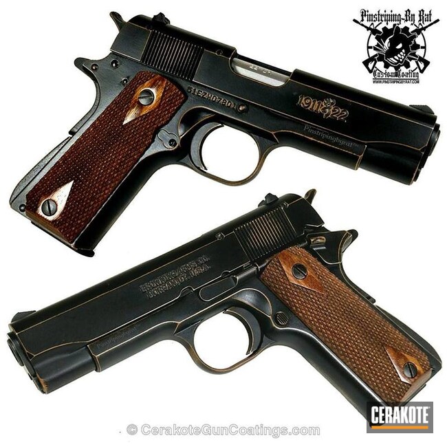 Cerakoted H-146 Graphite Black And H-149 Copper Brown
