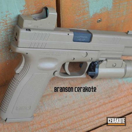 Powder Coating: Springfield XD45,Tactical Light,Handguns,Pistol,Burris Red Dot Scope,TLR1,MAGPUL® FDE C-267,MAGPUL® FLAT DARK EARTH H-267
