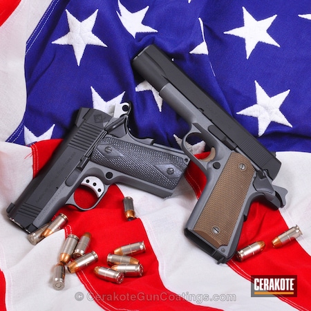 Powder Coating: Graphite Black H-146,1911,Handguns,Blue Titanium H-185,Colt,Burnt Bronze H-148